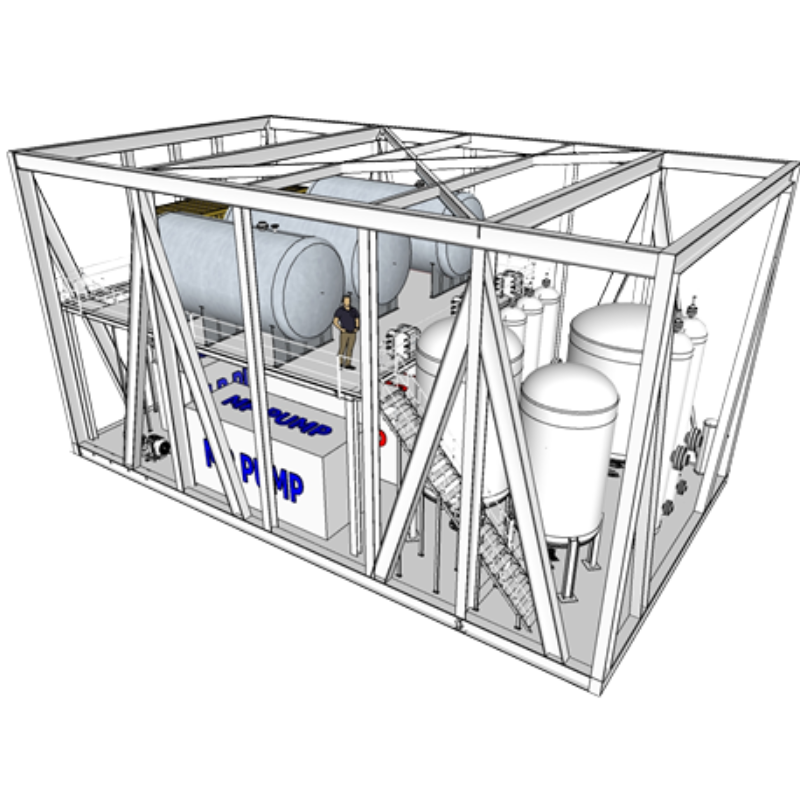 Illustration of oil and gas compression and separation unit CSU