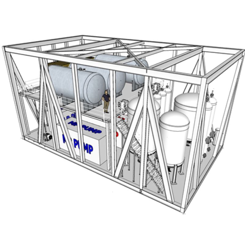 Illustration of oil and gas compression and separation unit CSU